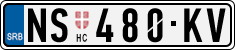 License plate of Serbia, Cars