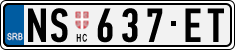 License plate of Serbia, Cars