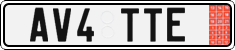 License plate of the Czech Republic, Export transit plates