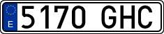 License plates of Spain, Ordinary (2000)
