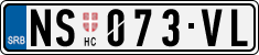License plate of Serbia, Cars