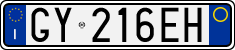 License plate of Italy, Cars (1994 year series)