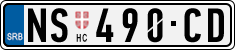 License plate of Serbia, Cars