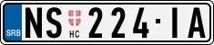 License plate of Serbia, Cars