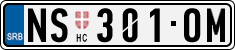 License plate of Serbia, Cars