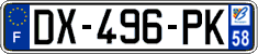 French license plate, SIV (ordinary)