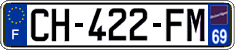 French license plate, SIV (ordinary)