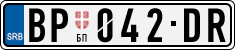 License plate of Serbia, Cars