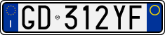 License plate of Italy, Cars (1994 year series)