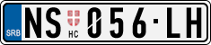 License plate of Serbia, Cars
