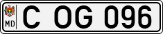 License plate of Moldova, Cars (1992)