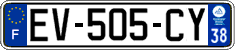 French license plate, SIV (ordinary)