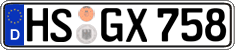 German license plate, Regular plates