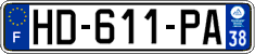 French license plate, SIV (ordinary)