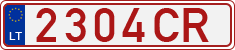 License plate of Lithuania, Transit plates