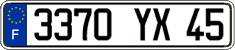 French license plate, FNI