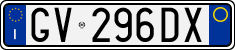 License plate of Italy, Cars (1994 year series)
