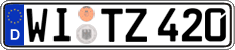 German license plate, Regular plates