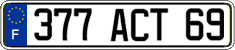 French license plate, FNI