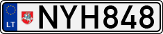 License plate of Lithuania, Cars