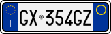 License plate of Italy, Cars (1994 year series)