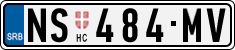 License plate of Serbia, Cars