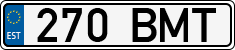 License plate of Estonia, Regular car plates