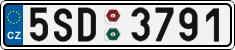 License plate of the Czech Republic, Cars (2001)