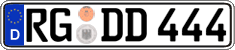 German license plate, Regular plates