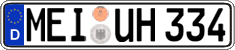 German license plate, Regular plates