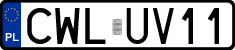 License plates of Poland, Regular car plates