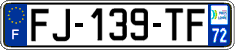 French license plate, SIV (ordinary)