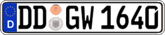 German license plate, Regular plates