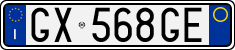 License plate of Italy, Cars (1994 year series)