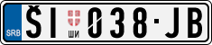 License plate of Serbia, Cars