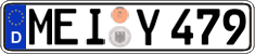 German license plate, Regular plates
