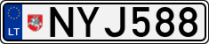 License plate of Lithuania, Cars