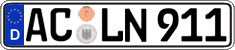 German license plate, Regular plates