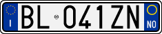 License plate of Italy, Cars (1994 year series)