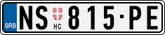 License plate of Serbia, Cars