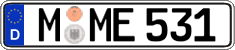 German license plate, Regular plates