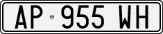 License plate of Italy, Cars (1994 year series)
