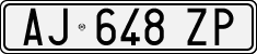 License plate of Italy, Cars (1994 year series)