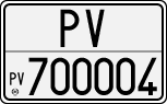License plate of Italy, Cars (1927 year series)