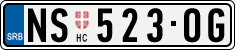 License plate of Serbia, Cars