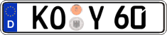 German license plate, Regular plates