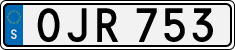License plate of Sweden, Regular plates