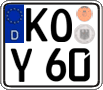 German license plate, Regular plates