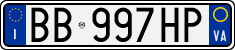 License plate of Italy, Cars (1994 year series)
