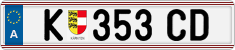License plate of Austria, Regular plates
